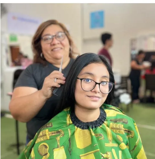 Práctica de corte de cabello